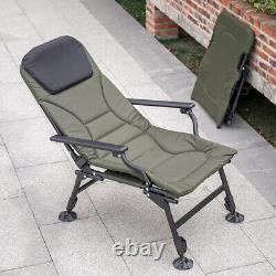 Folding Camping Chair Reclining Fishing Chairs Garden Recliner Bed Sun Lounger