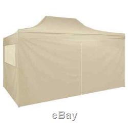 Folding Party Tent Pop up Gazebo 3x4m Wedding Marquee Steel Heavy Duty Cream New