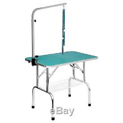Free Paws 36 In Foldable Pet Dog Grooming Table with Arm No Sit Restraint Noose