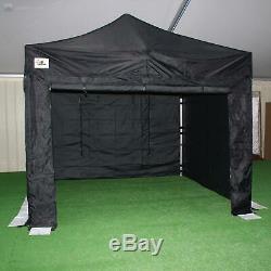 Gala Tent Pop 32mm Black Commercial Gazebo 3 x 3 Easy Up Pop Up With Sides