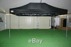 Gala Tent Pop 32mm Black Commercial Gazebo 3 x 4.5 Easy Up Pop Up With Sides
