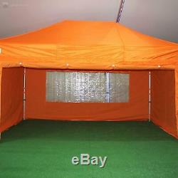 Gala Tent Pop 32mm Orange Commercial Gazebo 3 x 4.5 Easy Up Pop Up With Sides