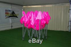 Gala Tent Pop 32mm Pink Commercial Gazebo 3 x 3 Easy Up Pop Up With Sides