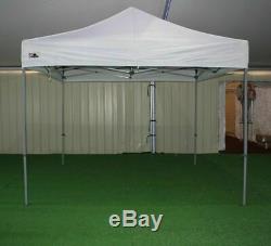 Gala Tent Pop 32mm White Commercial Gazebo 3 x 3 Easy Up Pop Up With Sides