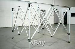 Gala Tent Pop 40mm White Commercial Gazebo 3 x 3 Easy Up Pop Up With Sides