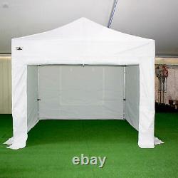 Gala Tent Pop 50mm White Commercial Gazebo 3 x 3 Easy Up Pop Up With Sides