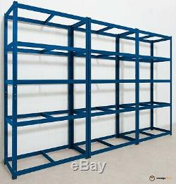 Garage Shelving Unit Blue 5 Tier EXTRA Heavy-Duty 180x90x45cm Racking Shelf