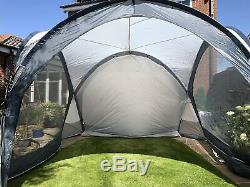 Garden Gazebo Dome Shelter Party Tent 4 Mesh Walls 2 Sun Shade Walls Huge Size
