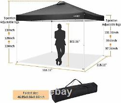 Gazebo 3×3m Waterproof withSides Marquee Heavy Duty Tent Garden Party withSandbags A