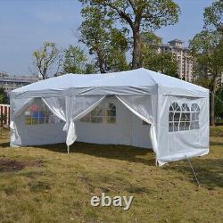 Gazebo 3×6M Pop Up Marquee Full Waterproof Tent Party Garden Patio Canopy White