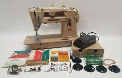 German Singer 401G Slant Needle Heavy Duty Zigzag Multi Stitch Sewing Machine