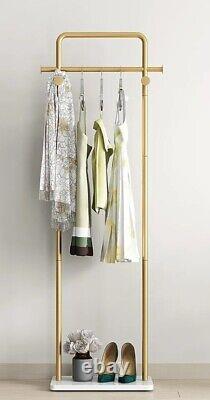 Gold Clothes Rail With Marble Base House Clearance