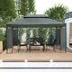 Grey Garden Gazebo 3m X 4m Outdoor Marquee Party Tent Shelter Pavilion Patio