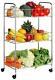 Heavy Duty 3 Tier Metal Vegetable Fruit Storage Rack Trolley Catering Portable