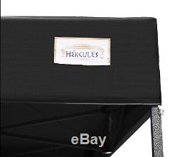HERCULES GAZEBO HEAVY DUTY BLACK COMMERCIAL GRADE POP UP TENT MARQUEE 3m x 3m
