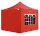 Hercules Gazebo Heavy Duty Red Commercial Grade Pop Up Tent Marquee 3m X 3m