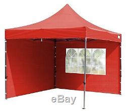 HERCULES GAZEBO HEAVY DUTY RED COMMERCIAL GRADE POP UP TENT MARQUEE 3m x 3m