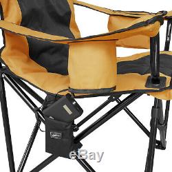 Heated Outdoor Folding Chair & Portable Power Pack for Camping, Fishing, Sports
