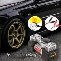 Heavy Duty 12v Electric Car Tyre Inflator 100psi Air Compressor Pump Uk New