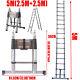 Heavy Duty 2-5m Multi-purpose Portable Ladder Telescopic Folding Extendable Loft