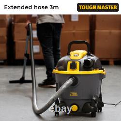 Heavy Duty 35L Wet&Dry Vacuum Cleaner Bagged With Wheels Power Take-Off Socket