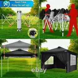 Heavy Duty 3x3M Gazebo Waterproof Garden Canop y Marque Party Tent withSides 3x3M