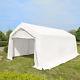 Heavy Duty 3x6m Portable Garage Tent Shelter Carport Canopy Steel Frame White Uk