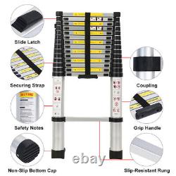 Heavy Duty 5.2m Portable Multi-Purpose Aluminium Telescopic Ladder Extendable UK