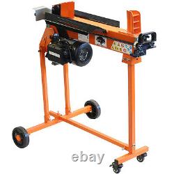 Heavy Duty 7 Ton Electric Log Splitter Hydraulic With Caster Stand & Duoblade