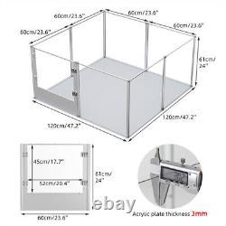 Heavy Duty Dog Crate Dog Fence Playpen Indoor/Outdoor Use Portable Pet Kennel UK
