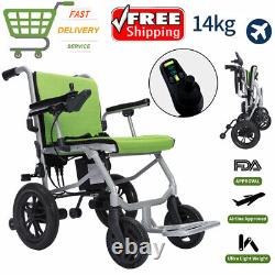 Heavy-Duty Electric Wheelchair Easy-Instant Folding, Portable, 3.7mph 12.4 miles