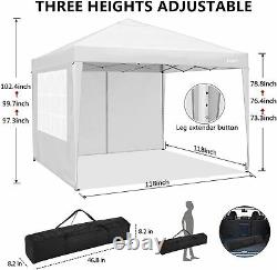 Heavy Duty Gazebo 3x3M Pop Up Marquee Canopy Garden Market Wedding Tent White UK