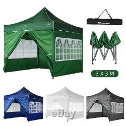Heavy Duty Gazebo 3x3M Waterproof Pop-up Marquee Canopy Garden Tent Market Stall