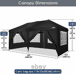 Heavy Duty Gazebo 3x6M Marquee Wedding Party Pop Up Tent Waterproof withSides NEW