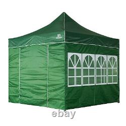 Heavy Duty Gazebo Marquee Pop-up Waterproof Garden Party Tent withSides 3x3M Green