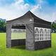 Heavy Duty Gazebo Marquee Pop-up Waterproof Garden Party Tent Withsides 3x3m Grey