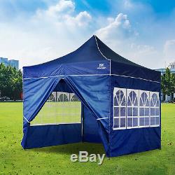 Heavy Duty Gazebo Pop-up Marquee Canopy Waterproof Garden Party Tent 3x3M Blue