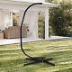 Heavy Duty Hanging Swing Egg Chair Stand Strong Metal Hammock C-stand W Buckle