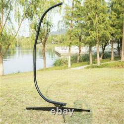 Heavy Duty Hanging Swing Egg Chair Stand Strong Metal Hammock C-Stand w Buckle