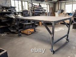 Heavy-Duty Mobile Workbench with Robust Castor Wheels Portable Industrial-Grade