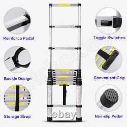 Heavy Duty Multi-Purpose Aluminium Telescopic Ladder Extendable New Safer Design