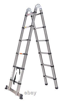 Heavy Duty Multi-Purpose Telescopic Folding Ladder Extendable Step Loft Ladders