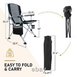 Heavy Duty Outdoor Folding Portable Camping Support Large Quad Chair Homcosan