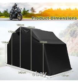 Heavy-Duty Outdoor Motorcycle Shelter Portable Garage Motorbike Storage Shed