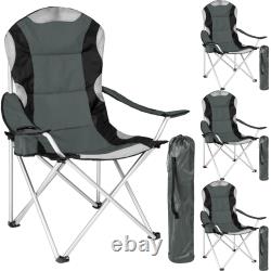 Heavy Duty Padded Folding Camping Directors Chair with Cup Holder Portable