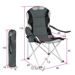 Heavy Duty Padded Folding Camping Directors Chair with Cup Holder Portable