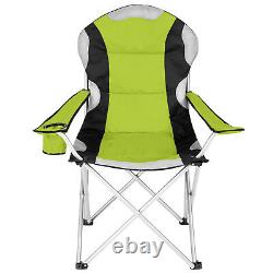 Heavy Duty Padded Folding Camping Directors Chair with Cup Holder Portable green