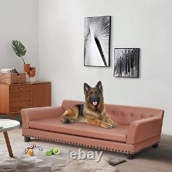 Heavy Duty Pet Sofa Couch Dog Cat Bed Lounge Comfortable Luxury withSponge Cushion