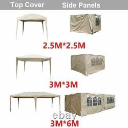 Heavy Duty Pop Up Gazebo With Side Panels Marquee Canopy Garden Event Patio Tent