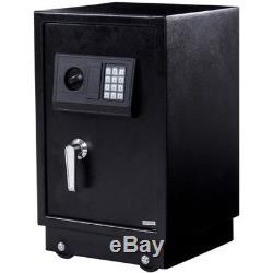 Heavy Duty Portable Lock Box Jewelry Money Security Cabinet Code Key Safe Wheels
